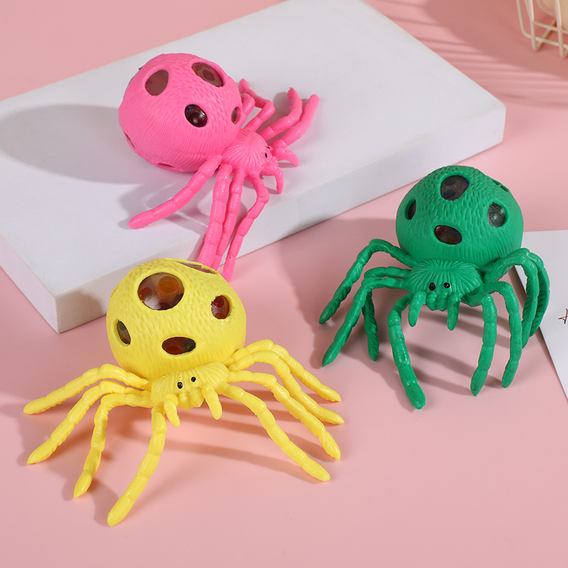 万圣节仿真蜘蛛玩具 儿童整蛊玩具 爆爆珠球动物解压玩具厂家现货详情6