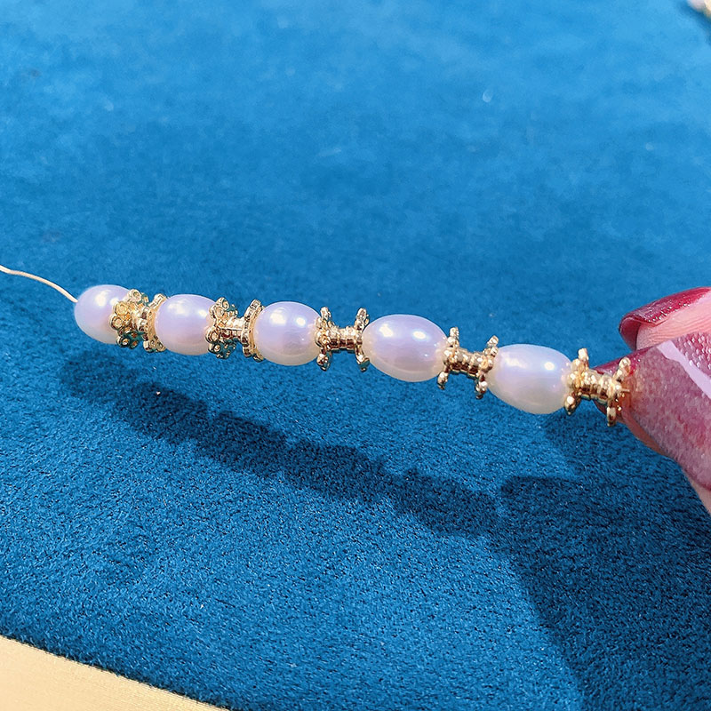 14K包金铜镀真金隔珠隔片双向花托散珠串珠手链项链DIY材料配件新详情6