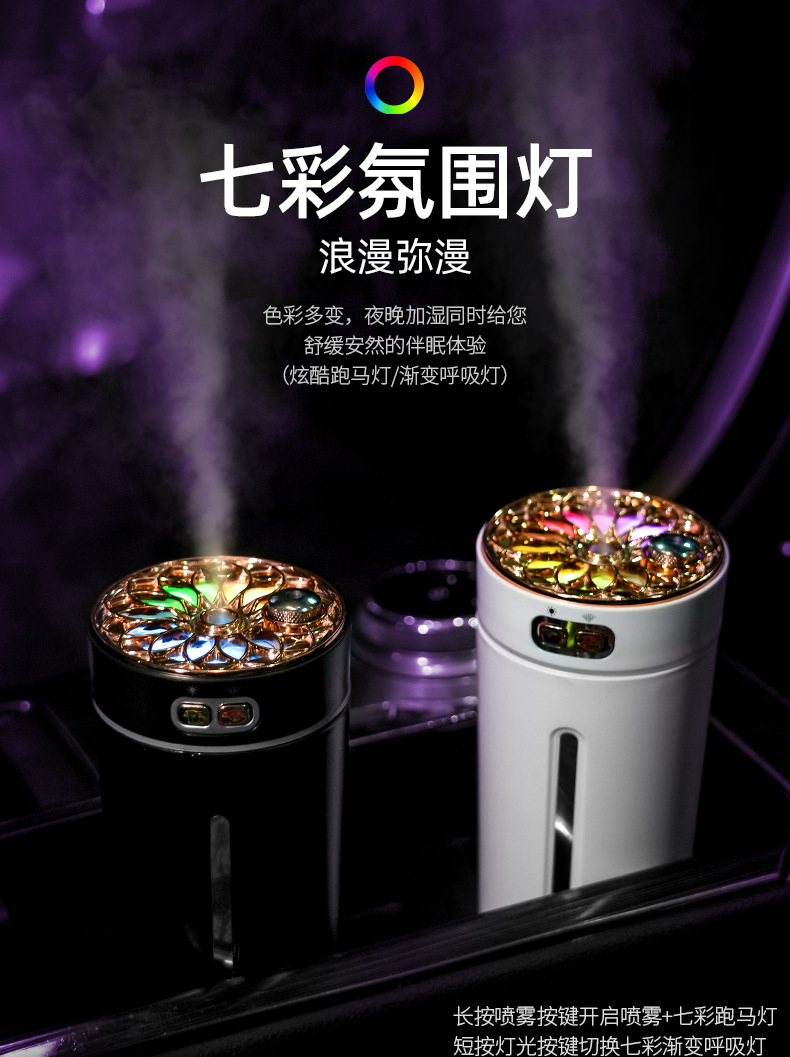 无线空气加湿器车载家用静音卧室净可充电小型桌面喷雾净化香薰机详情5
