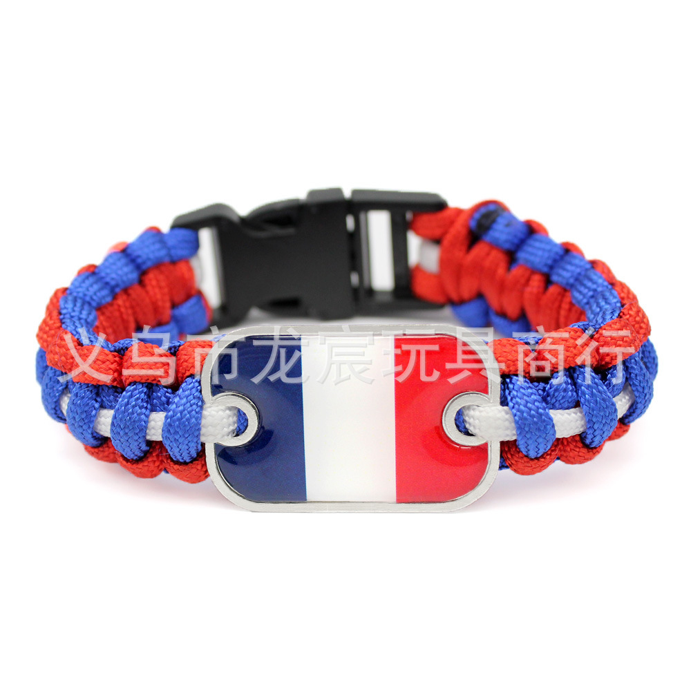 供应圭亚那国旗手链世界各国国旗伞绳编织手链户外救生手镯详情15