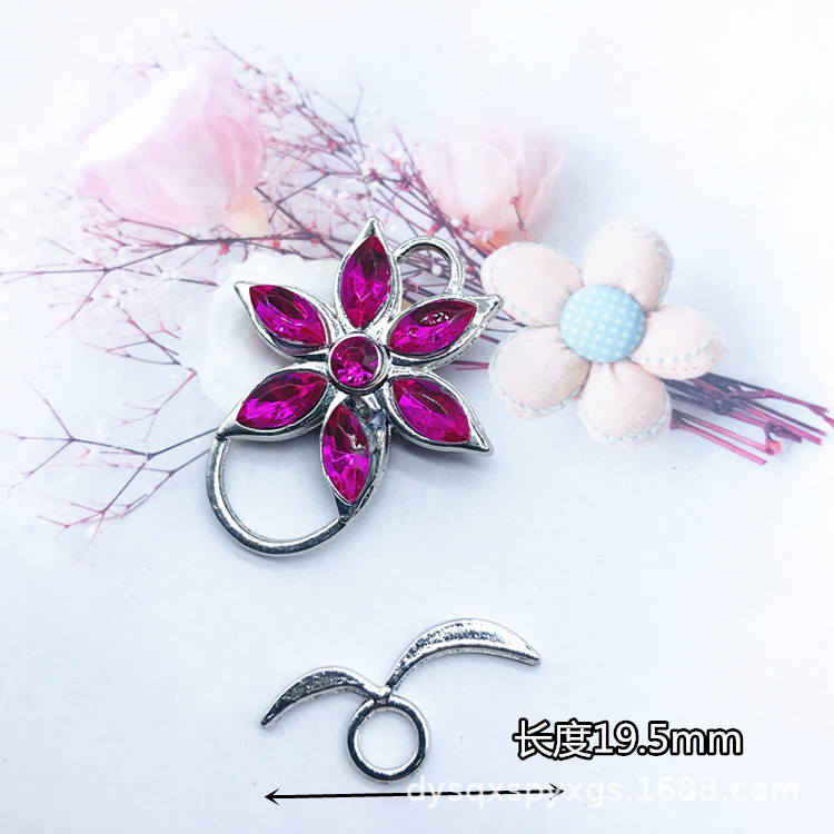 DIY connection accessories: Necklace, sweater buckle, double-sided diamond-encrusted OT buckle. Factory direct, multiple colors available pic 3