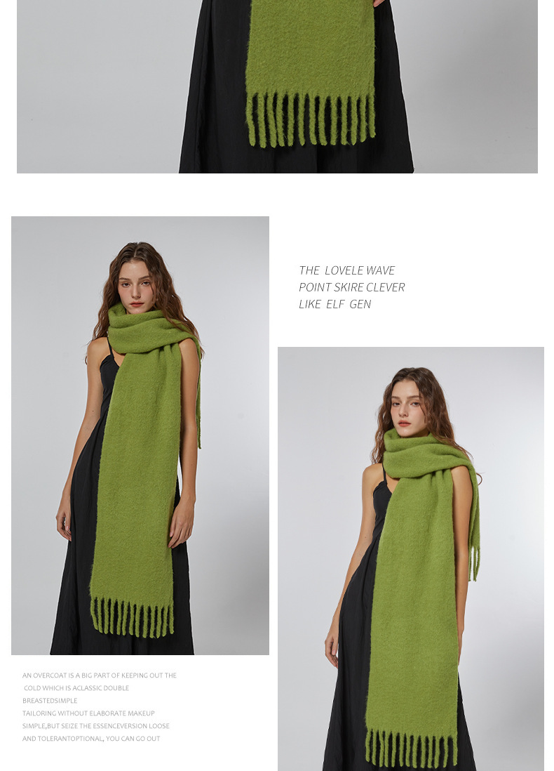 11色20%羊毛订纺纱线小众柔软温柔纯色羊毛围巾冬季防寒保暖围脖详情5