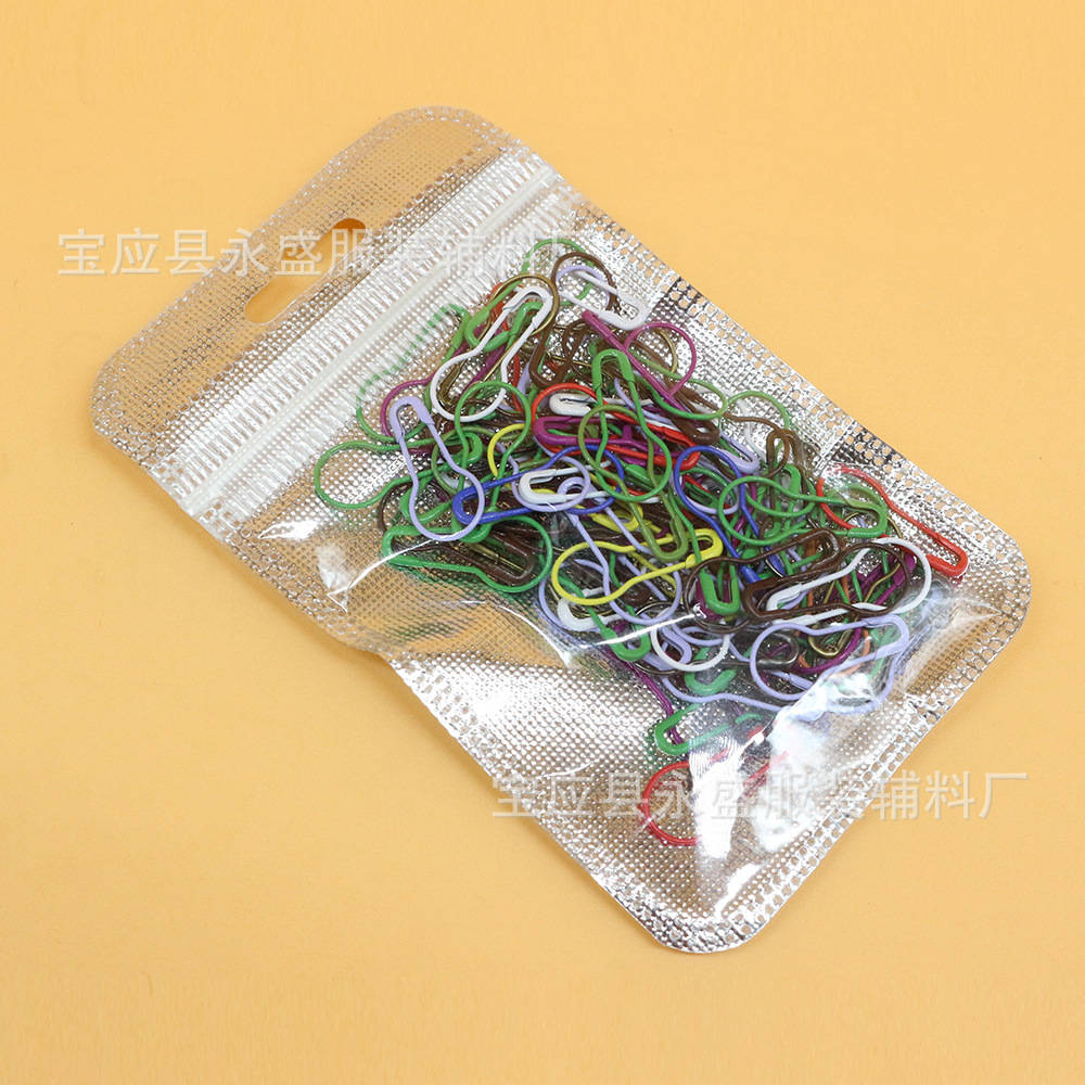 现货混色100枚袋装葫芦别针服装服饰固定小别扣厂家批发两种包装详情11