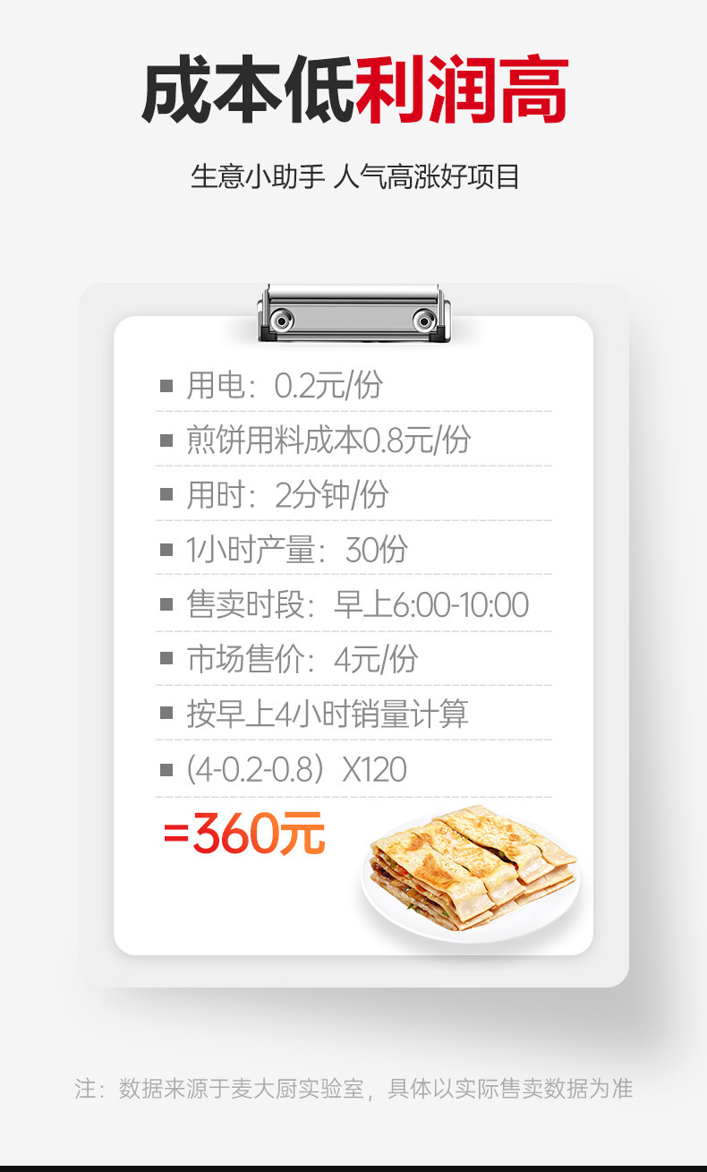 麦大厨商用电饼铛自动控温新款双面加热烙饼机千层饼不粘锅煎饼机详情17