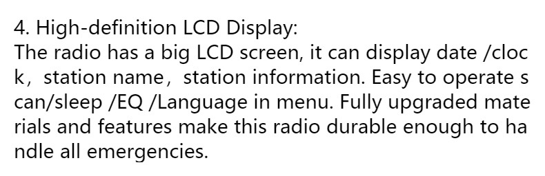 欧洲应急户外DAB收音机太阳能手摇充电高亮手电筒小夜灯警示灯SOS详情7