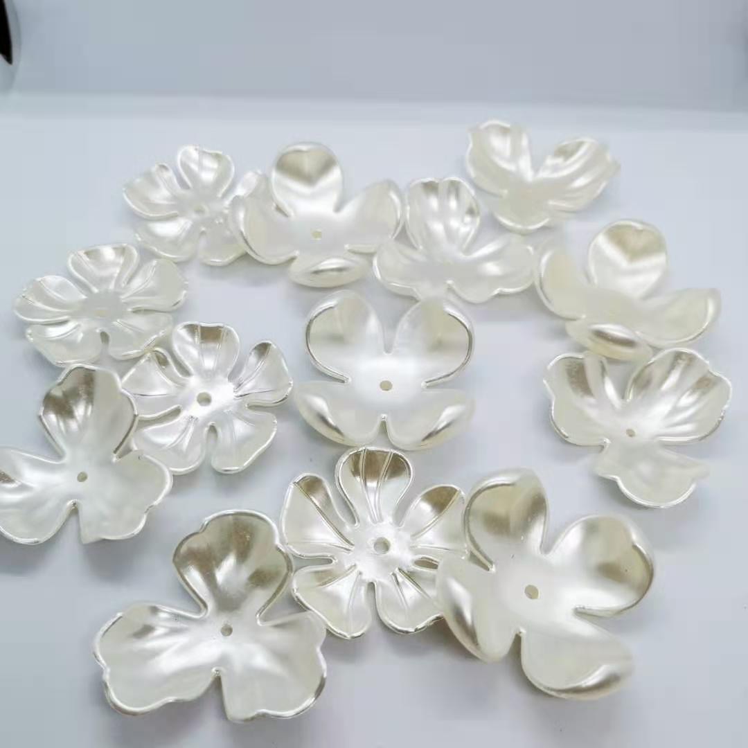 diy pearl flower plastic Korean-style three-dimensional petal hair accessory, hand accessory, corsage, wedding bride accessory, ins pic 5