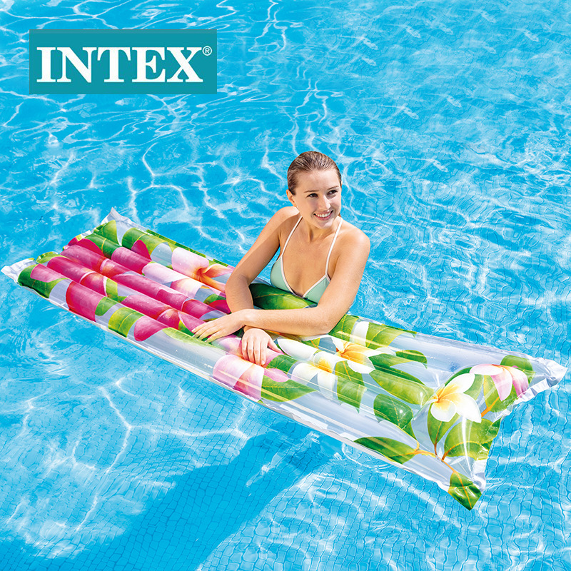 Wholesale of INTEX59720 transparent pop set float row single-person swimming pool inflatable float bed for photo-taking portable inflatable toys pic 3