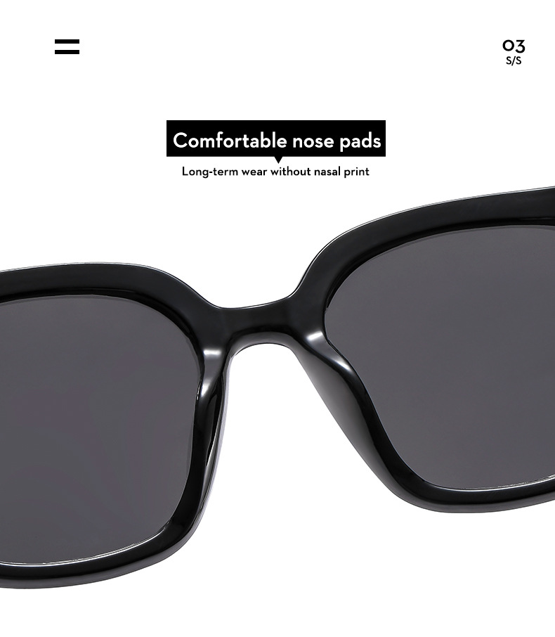 New sunglasses for women, the same large-framed sunglasses as Douyin influencers, Korean style trendy street style, vertical stud glasses for men, 808 pic 8