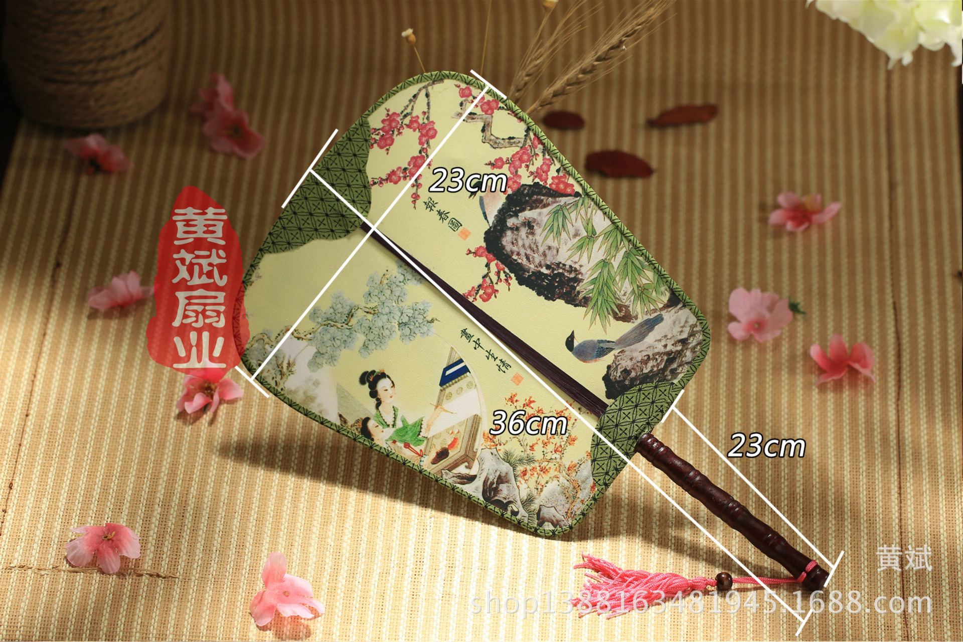 古典宫扇*古典舞蹈扇子*高级双面真丝宫扇*红楼梦*团扇*工艺扇详情2