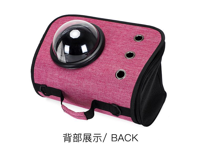 外出新款便携单肩背包手提透明宠物折叠猫咪狗狗太空舱透气外带详情15