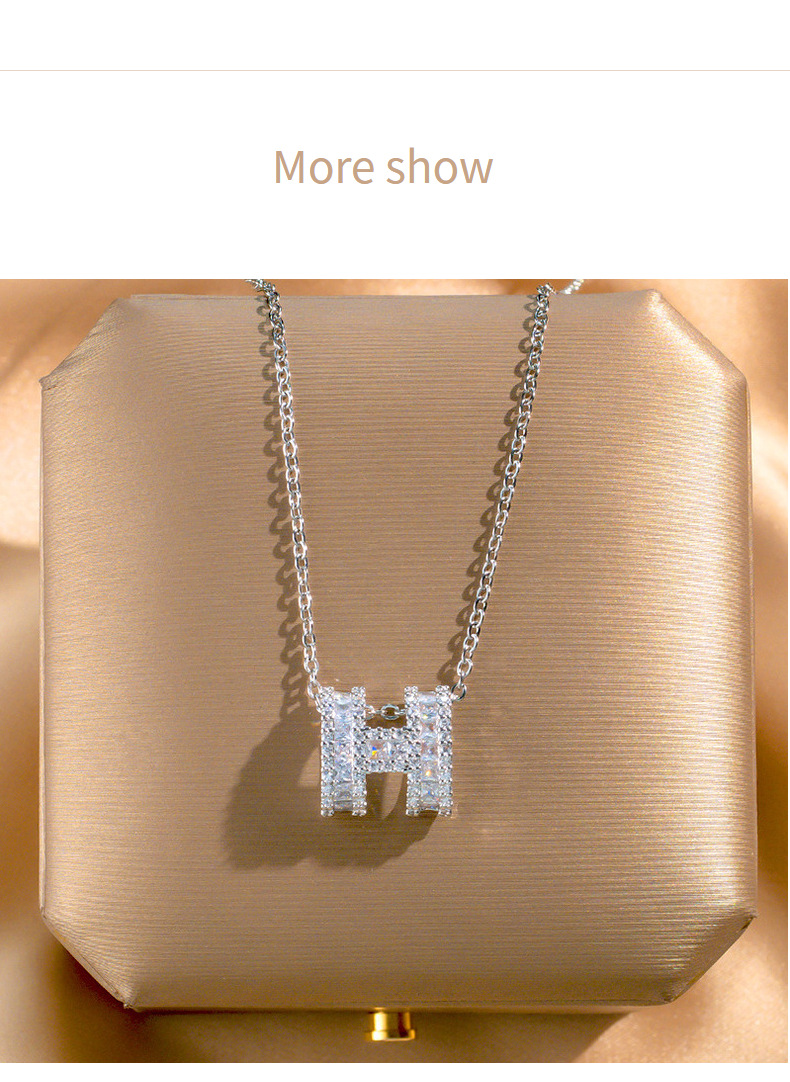 日韩轻奢设计感银色钛钢项链女ins潮小众百搭网红锁骨链高级颈链详情7