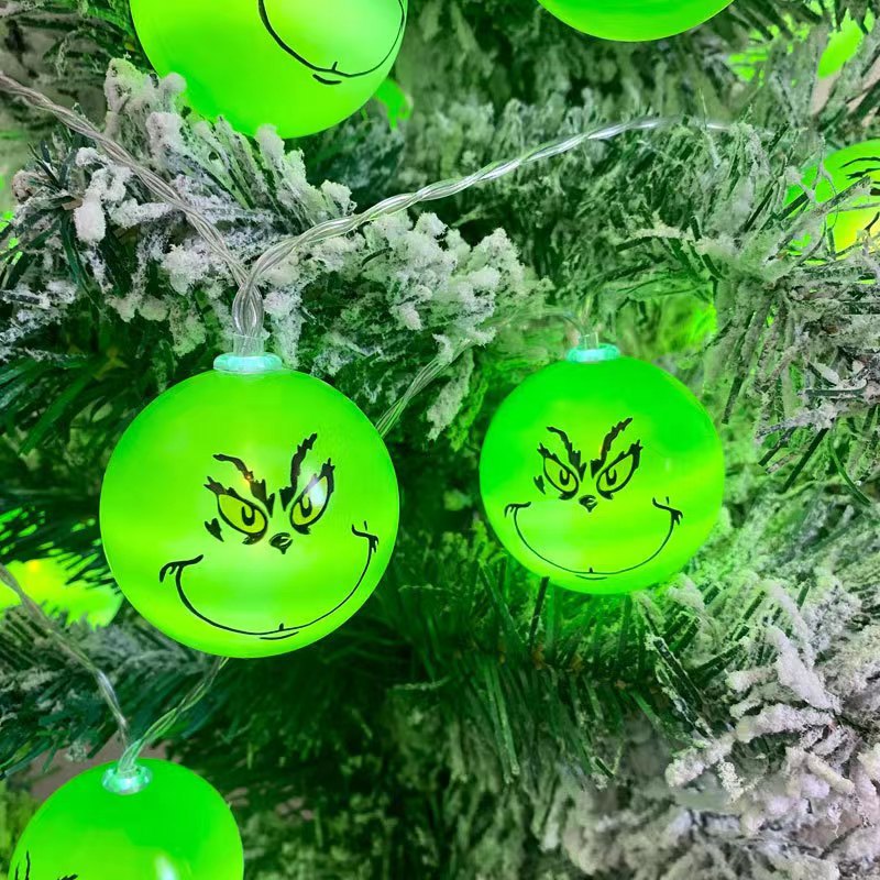 跨境爆款热销LED灯格林奇grinch卡通氛围装饰圣诞灯串批发详情5