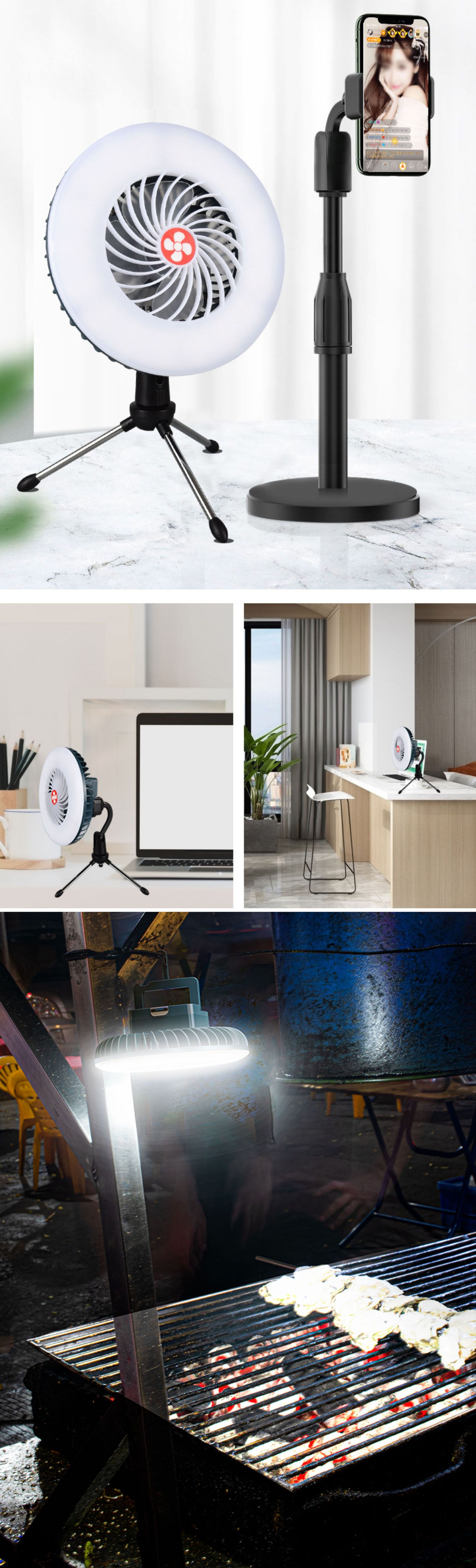 Street stalls, night markets, outdoor fans, camping lights, portable LED charging fan lights, camping lights, tent lights, hanging lights pic 12