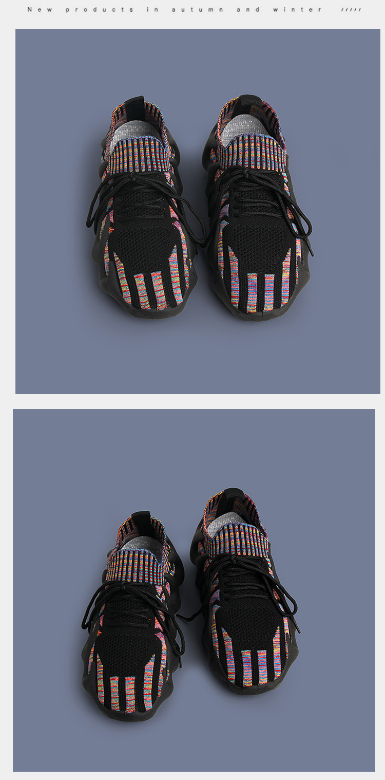 飞织椰子鞋女夏季薄款老爹透气八爪鱼火山袜子鞋休闲跑步运动女鞋详情16