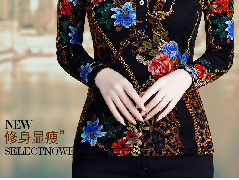 【 With fleece/Without fleece 】 New Spring/Autumn 2021 shirts with fleece collar, warm T-shirt top, thick base layer pic 22