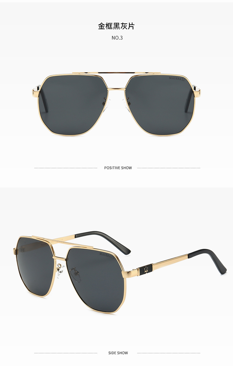 新款太阳镜男士偏光蛤蟆镜欧美跨境大框时尚潮流网红抖音眼镜0136详情14