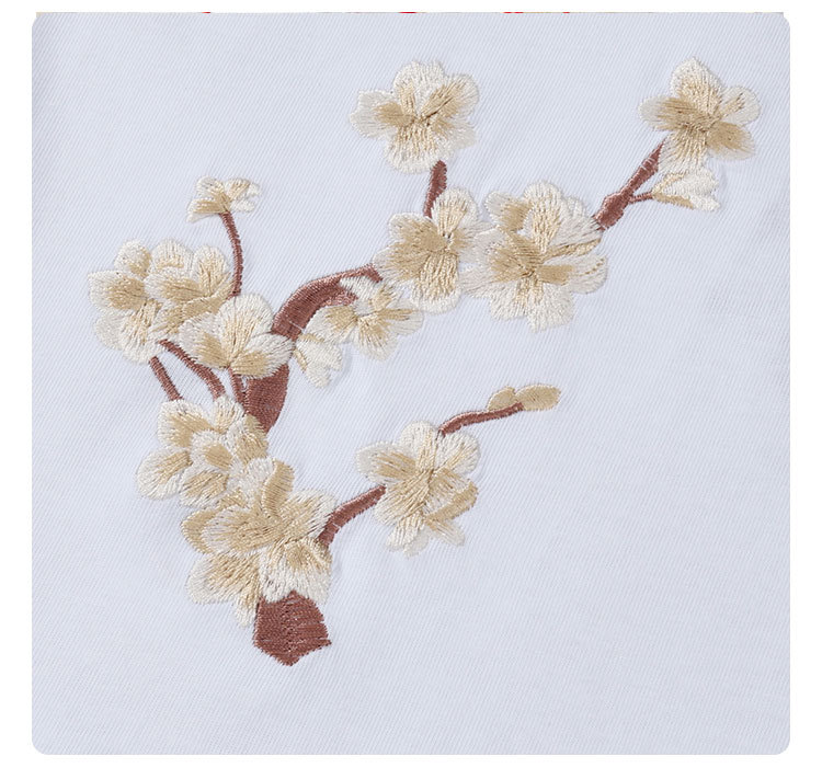 国潮夏季新款短袖t恤男装圆领宽松大码纯棉国潮重工刺绣潮牌 休闲半袖 pic 5