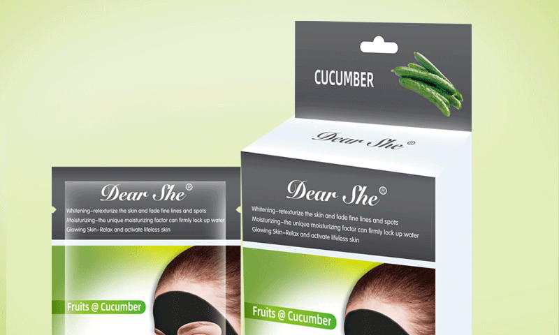 Dear She Cucumber Mask, Peel-off Blackhead Suction Mask, Blackhead Nose Mask, Green Tea powder, Blackhead Black Mask for Acne removal pic 2