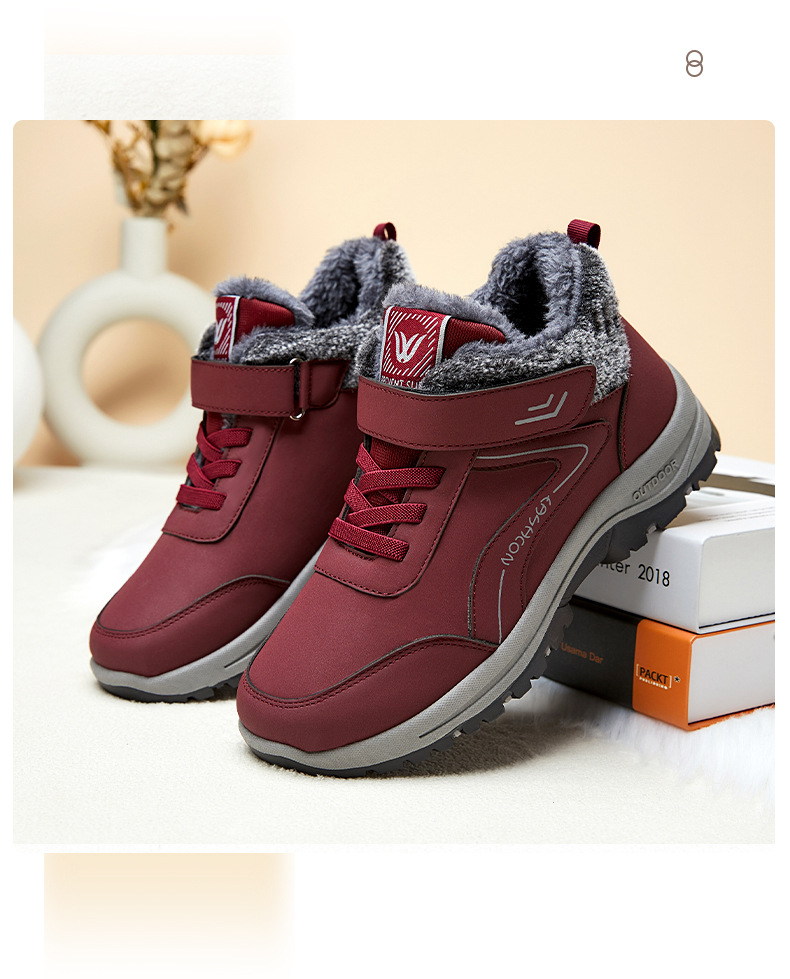 棉鞋妈妈鞋冬季新款加绒加厚老人鞋女士棉靴户外健步鞋防滑雪地靴详情24