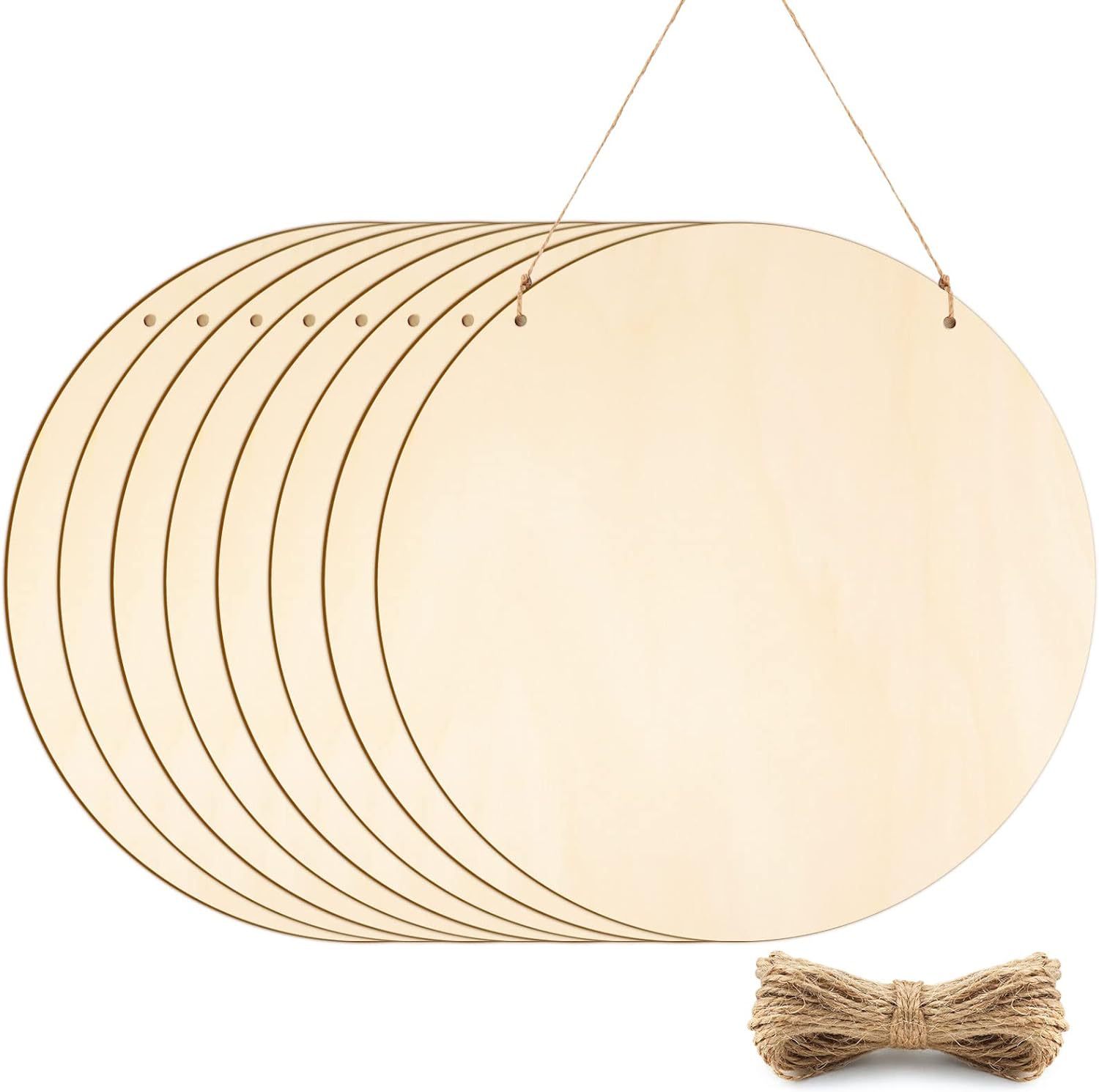 30cm打孔圆形门牌挂牌木制空白圆木片工艺品DIY木质圣诞节日装饰详情19