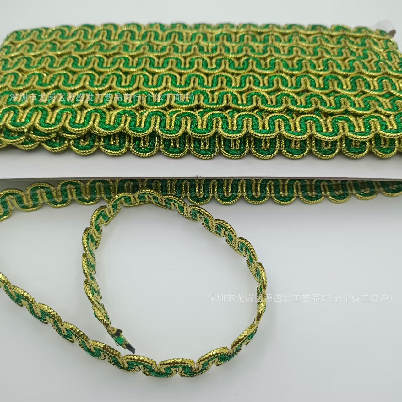 现货经典涤纶金银丝人字织带蜈蚣花边diy民族圣诞家居服装辅料详情6