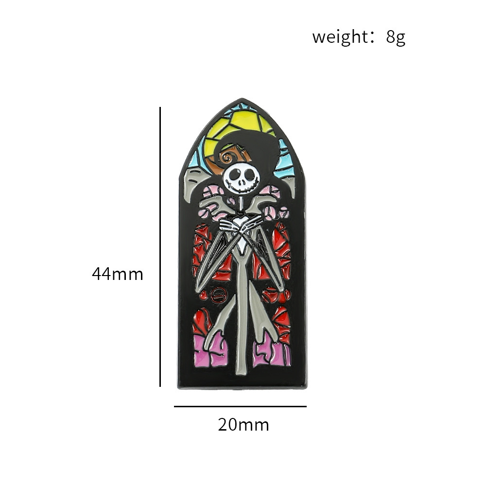 Christmas Eve Horror series brooches, Black Witch pins, European and American Halloween series metal badges pic 1