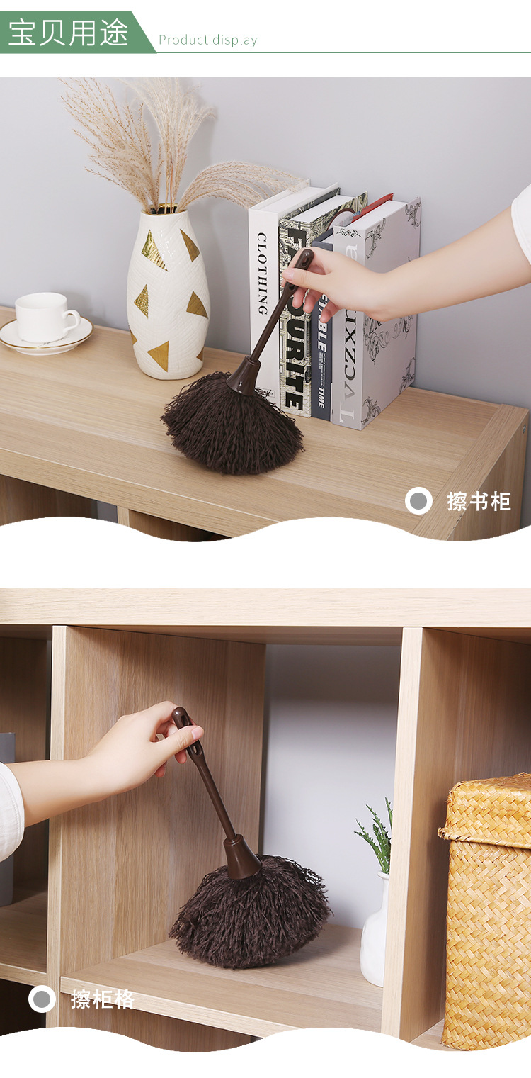 厂家热销迷你除尘掸车用键盘桌面清洁刷家用超细纤维灰尘鸡毛掸子0766详情4