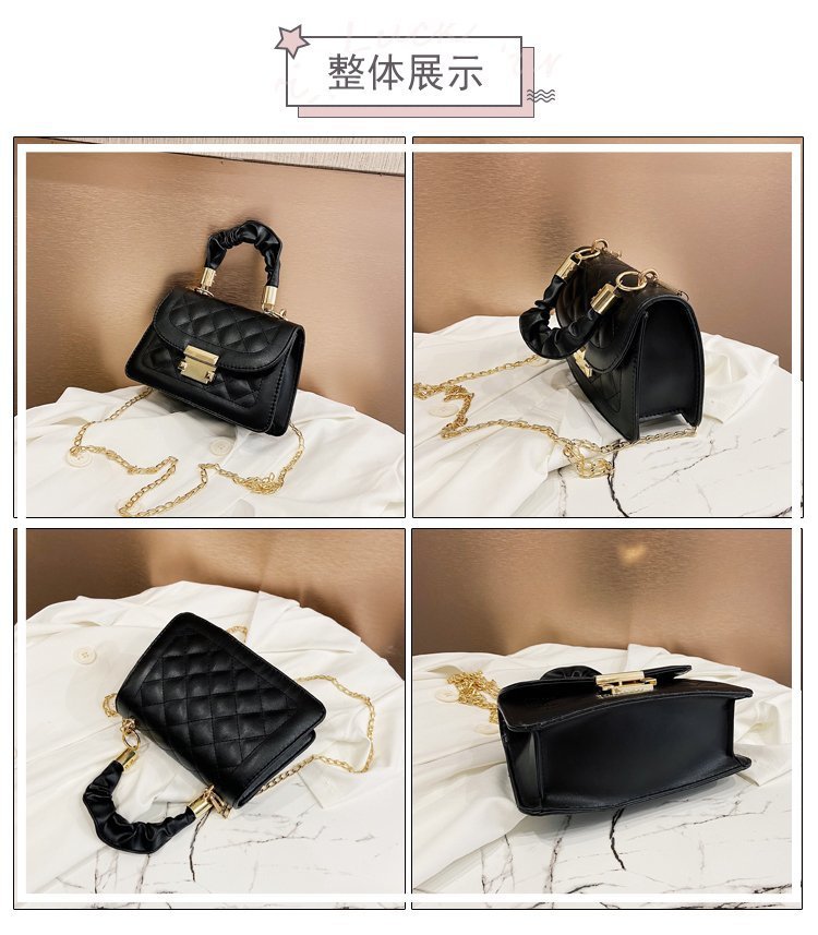 2024秋季新款时尚链条包包女斜挎包小方包简约菱格腋下包单肩包详情15