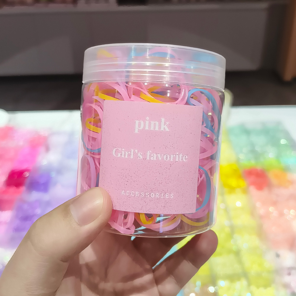 一次性扎头发彩色皮筋圈儿童发圈头饰高弹力橡皮筋发绳饰品批发详情11