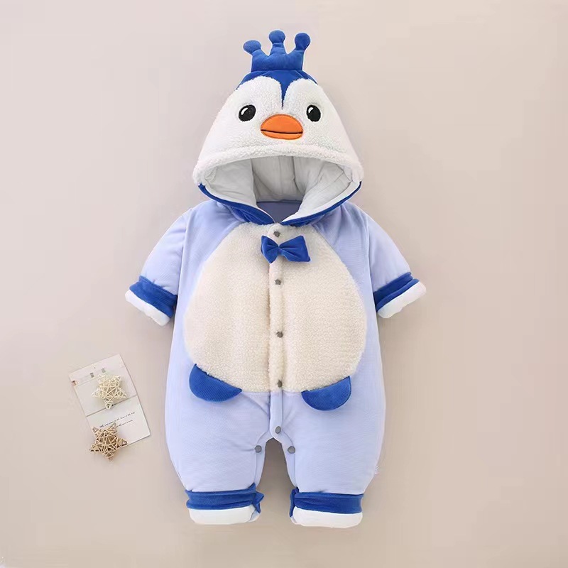 新款婴幼童冬季加厚休闲外出服舒适男女宝宝连体保暖分腿睡衣详情3