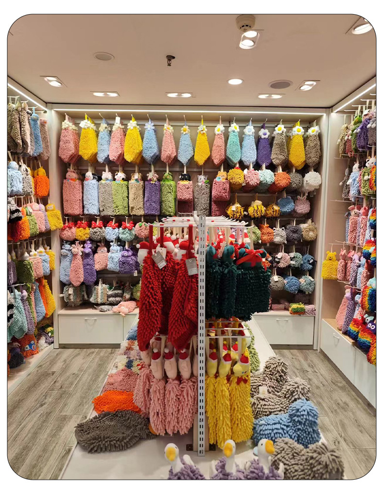 Kanglewu customizes cartoon animal coral fleece hanging hand towels, hand towels and hand cloths that can be hung pic 9