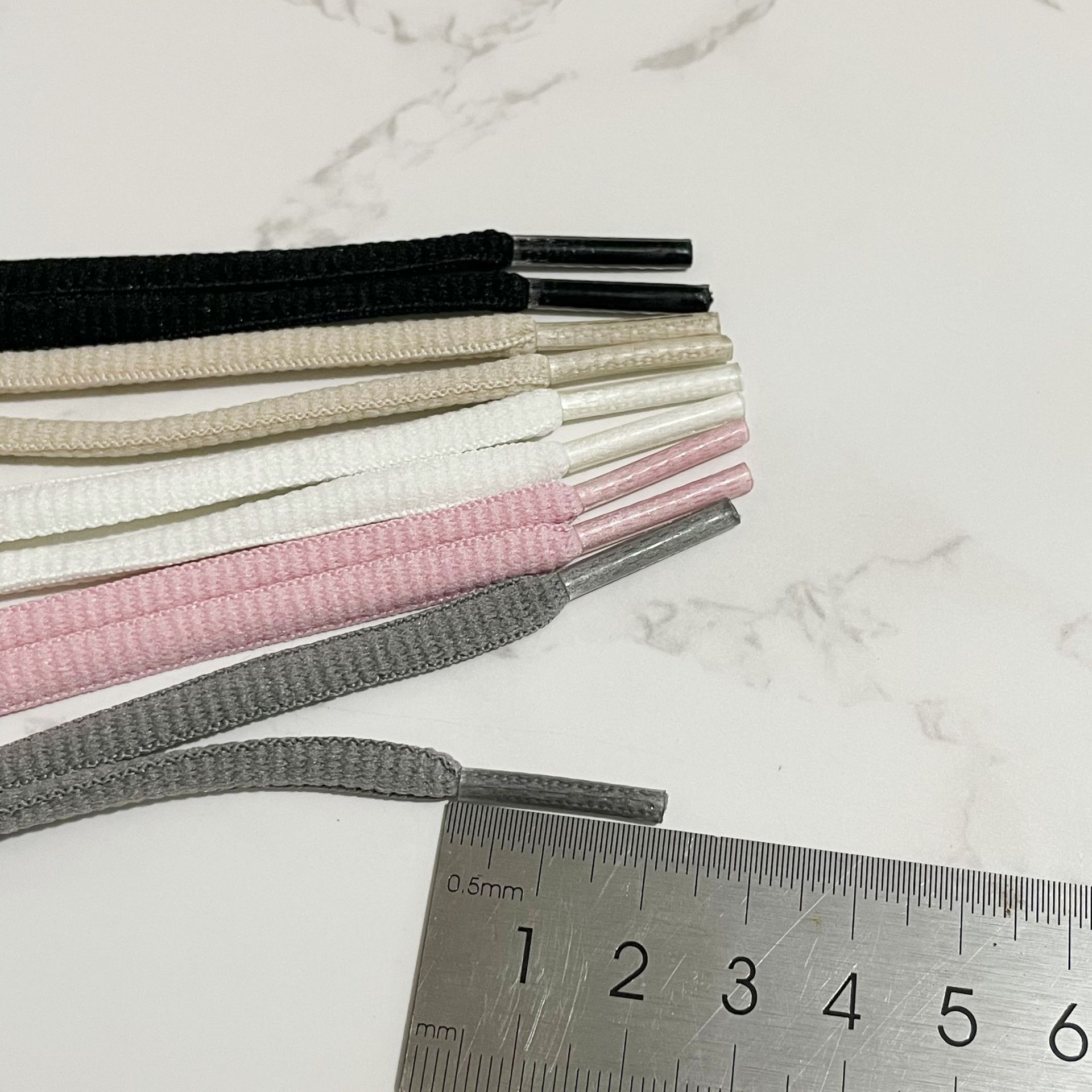 现货15个色7mm半圆彩色涤纶鞋带运动休闲篮球鞋小白鞋DunkSB详情10