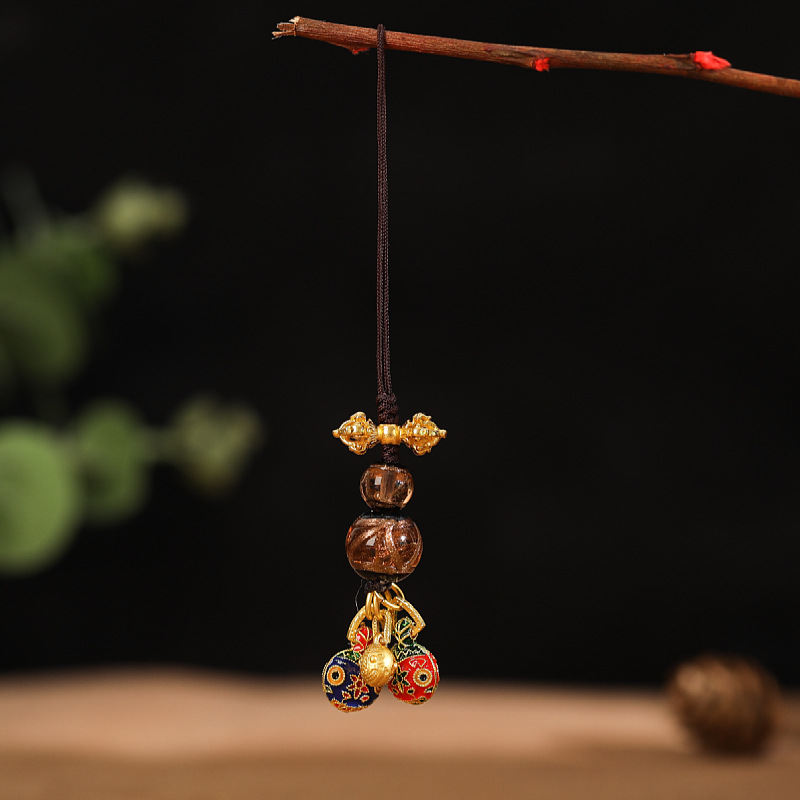 香灰琉璃吞金兽吊坠挂件汽车钥匙扣手机链包挂编绳挂饰吊坠手机挂详情6