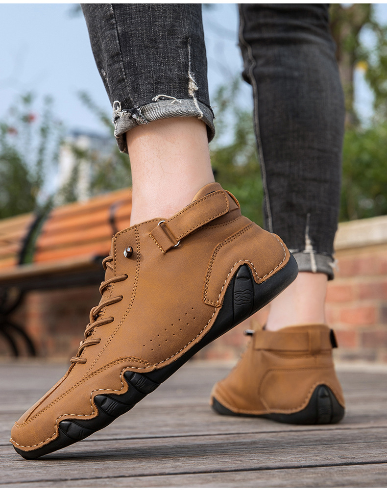 亚马逊热销马丁靴秋冬季跨境爆款高帮八爪鱼男鞋男士休闲短靴子详情30