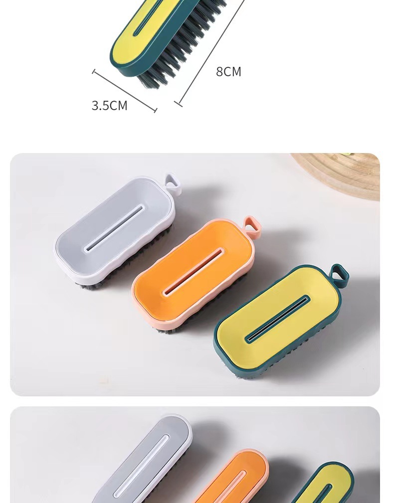 严选喜跃家用高档耐用双色刷子洗衣服硬毛衣刷鞋刷加厚塑料弹力丝详情13