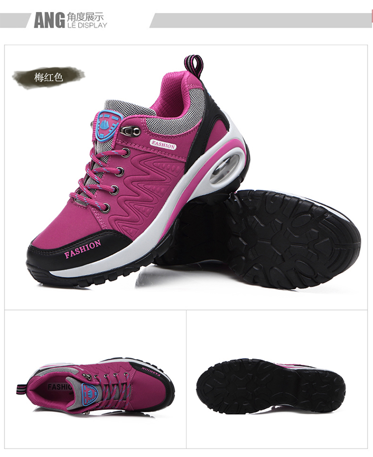 春秋季新款运动休闲鞋女士厚底增高减震气垫户外鞋中年妈妈旅游鞋详情17