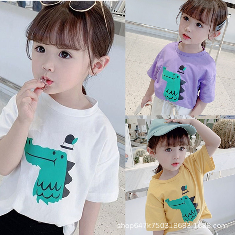 童装短袖t恤2024新款时髦中小童女孩夏装体恤衫儿童夏季童装上衣详情16