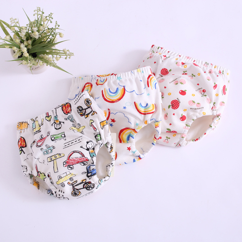 训练裤婴儿夏a类纯棉不夹屁屁宝宝尿布裤透气可洗入厕练习裤内裤详情19