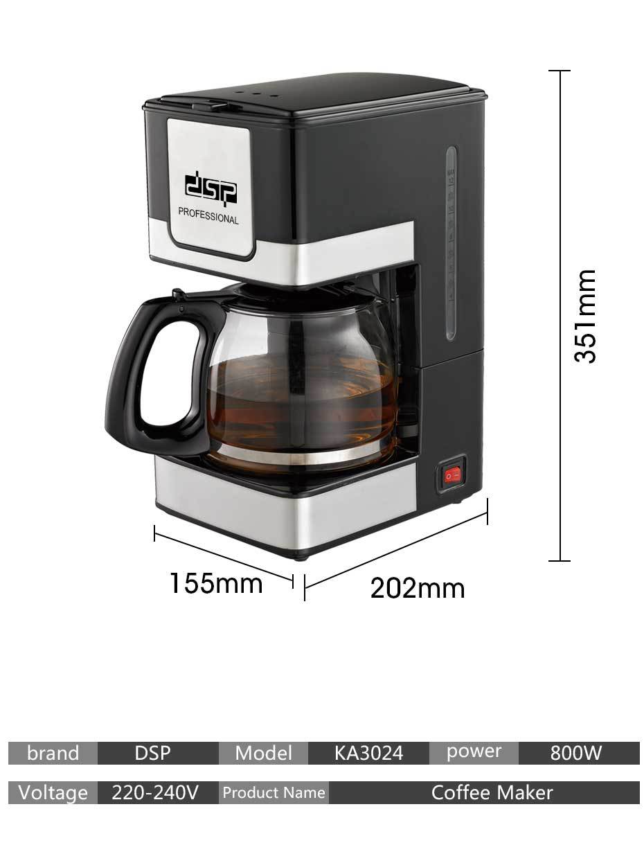 Cross-border 1.5L large-capacity fully automatic electric American-style drip coffee machine for home and office use pic 8
