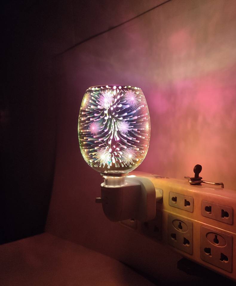 3D Glass aromatherapy wax melting lamp Night light, fresh air, home aromatherapy creative flameless electric wax melting device pic 9