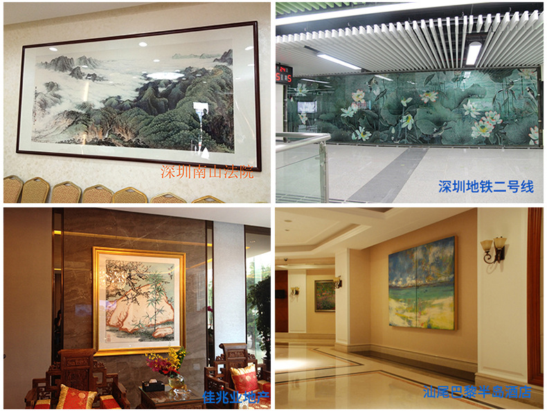 Customized calligraphy and painting, Xuan paper traditional Chinese painting, new Chinese-style living room background wall painting, office banner, wealth-gathering feng shui painting, welcoming guest pine pic 20