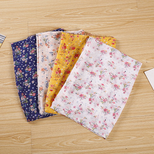 2020 new summer chiffon printed fabric white base printed polyester fabric small floral print dress mask fabric pic 23