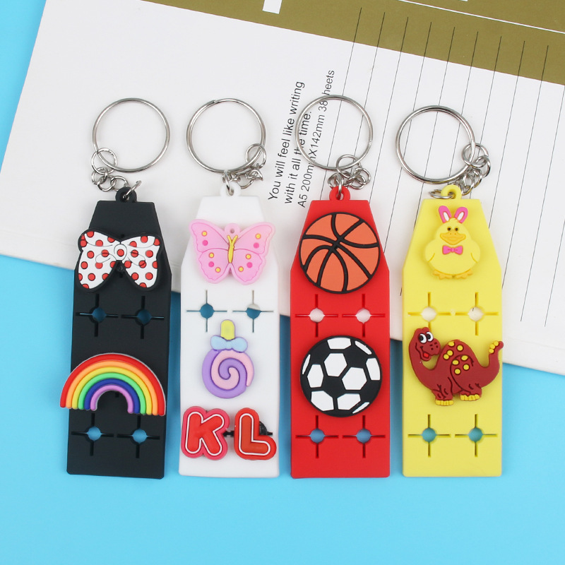 2022 New Keychain pendant EVA key Board Personalized DIY installation board accessory suitable for Crocs and flower shoe buckles 1 pic 10