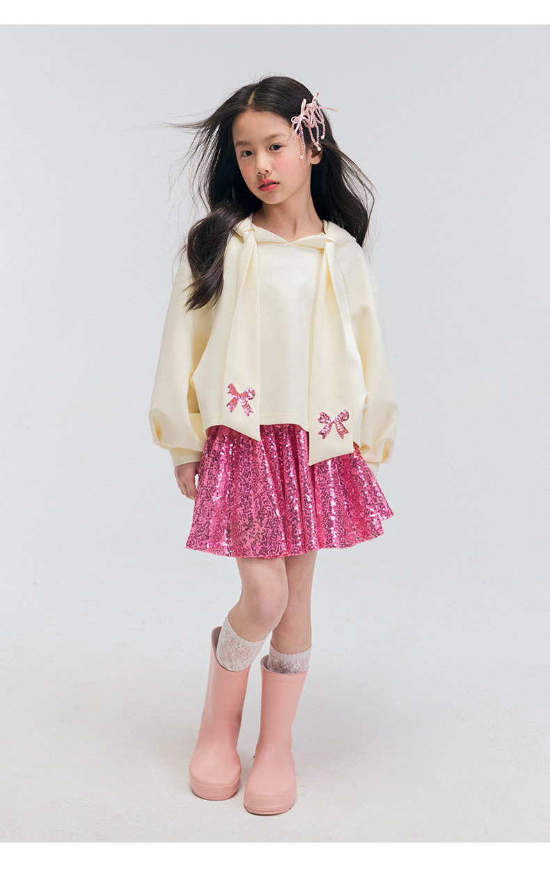 女童卫衣春款2025新款洋气小女孩长袖圆领衣服儿童时髦套头上衣详情9