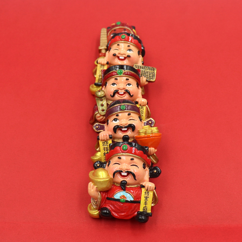 专业厂家定制 创意中国新年财神树脂冰箱贴 家居装饰立吸铁石体磁贴 春节喜庆礼品定制详情5