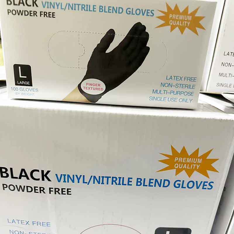 Disposable nitrile gloves, mixed nitrile gloves, thickened food-grade composite nitrile protective gloves
