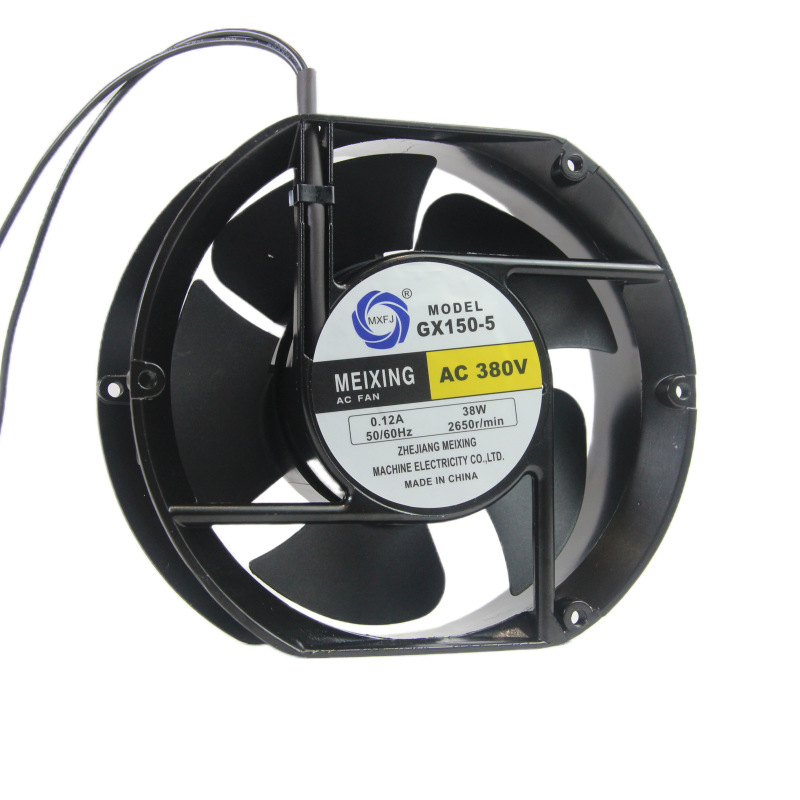 GX150-5 AC 380V ball bearing axial flow fan 17251 heat dissipation and cooling fan exhaust fan Specification image