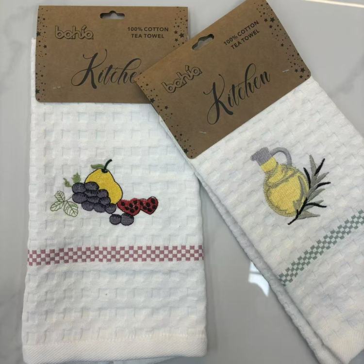 White Waffle patterned tea towels, tea tables, tea tables, cotton tea towels and tea MATS for cross-border trade Application Scenario