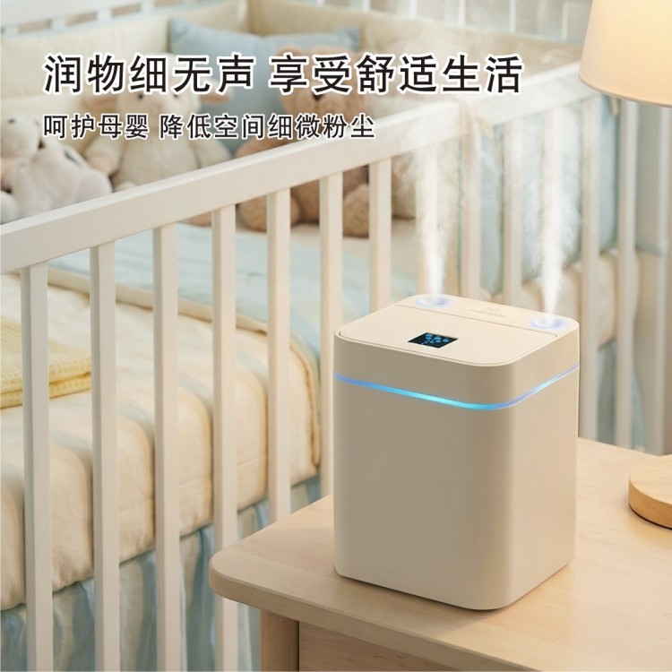 New dual-spray USB aromatherapy humidifier 1L large-capacity home and office spray air purification humidifier details Picture