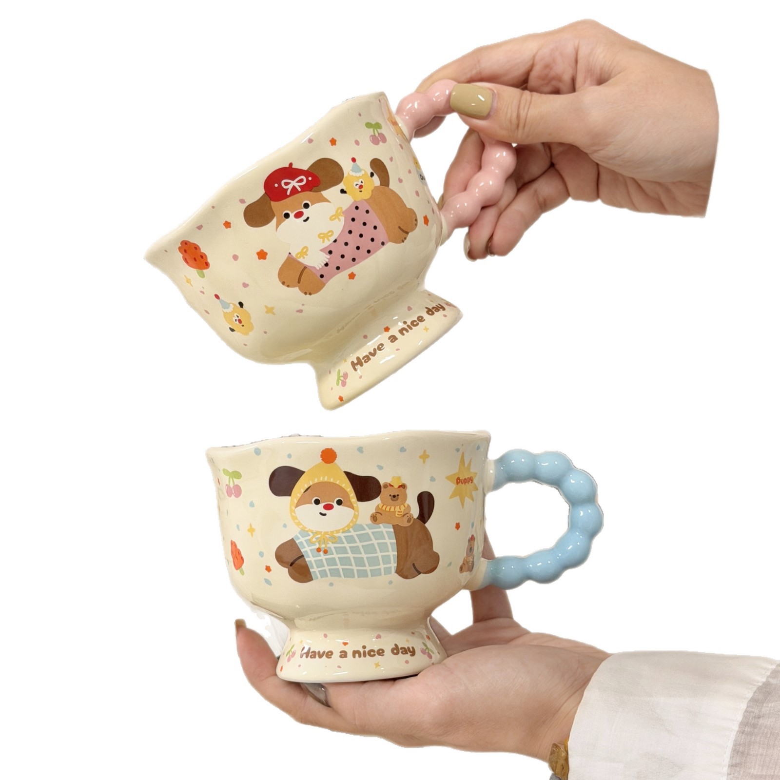 Ceramic cups, sausage puppy mugs, high appearance level ceramic cups, home and office birthday gifts, breakfast water cups, coffee cups wholesale Application Scenario